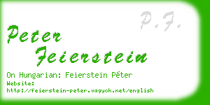 peter feierstein business card